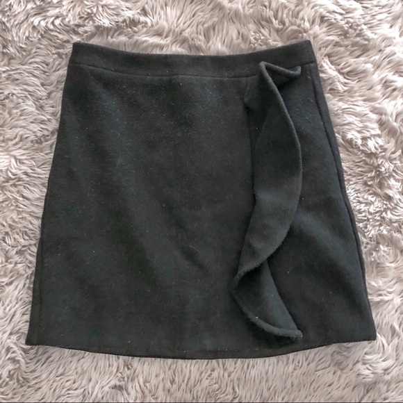 J. crew • black ruffled skirt - Picture 2 of 4